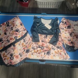 PETE+LUCY Floral and Green Kids Dress Or Romper New With Tags